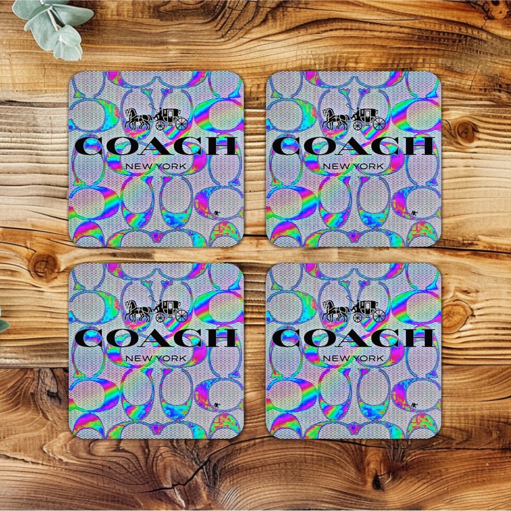 NIP HANDMADE FASHION Set of 4 Ceramic Drink Coasters